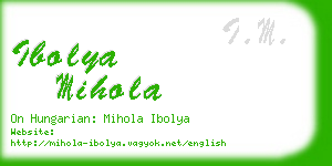 ibolya mihola business card